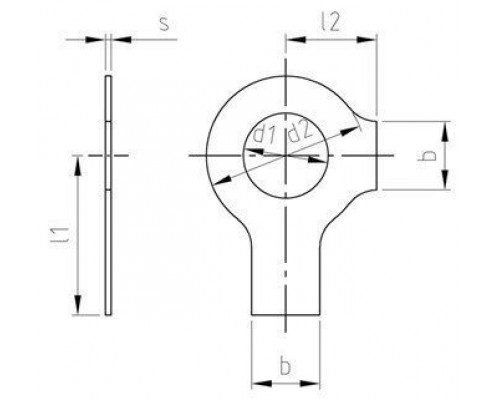 DIN 463 A4 19,0 Шайба с двумя лапками стопорная