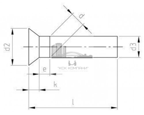 Заклепка 5х8мм DIN 661 A4 нержавеющая с потайной головкой, забивная (под молоток)