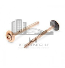 Art. 9287 A2-Cu 4,5X70 TX25 Шуруп по дереву с полупотайной головой с двухсоставной EPDM-шайбой (15 мм), шлиц TX