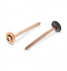Art. 9287 A2-Cu 5,0X280 TX25 Шуруп по дереву с полупотайной головой с двухсоставной EPDM-шайбой (15 мм), шлиц TX