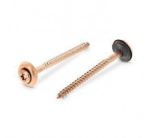 Art. 9287 A2-Cu 4,5X120 TX25 Шуруп по дереву с полупотайной головой с двухсоставной EPDM-шайбой (15 мм), шлиц TX