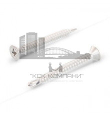 DIN 7504 A2 O 4,8X90 Z Саморез самонарезающий сверлоконечный с потайной головой нержавеющий с крестообразным шлицем PZ (Pozidriv), форма М