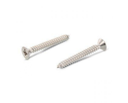 DIN 7982 A4 C 3,5X60 Z Винт самонарезающий с потайной головкой с острым концом форма С и крестообразный шлицем PZ (Pozidrive) нержавеющий  купить в Москве