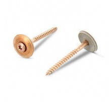 Art. 9088 A2-Cu 4,5X35 TX20 Шуруп по дереву с полупотайной головой с закрепленной EPDM-шайбой (20 мм), шлиц TX