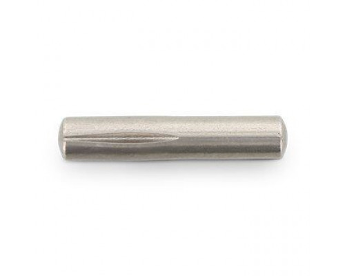 DIN 1474 AISI 303 2,5X12 Штифт цилиндрический забивной с насечками наполовину длины с трех сторон нержавеющий