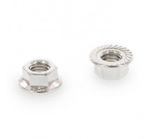 DIN 6923 М16 SW24 A2 Гайка нержавеющая, шестигранная с зубцами фланцевая