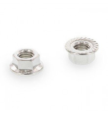 DIN 6923 М16 SW24 A2 Гайка нержавеющая, шестигранная с зубцами фланцевая
