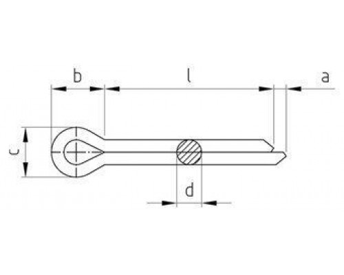 DIN 94 A2 5,0X100 Шплинт разводной нержавеющий DIN 94 A2 5,0X100 Шплинт разводной нержавеющий