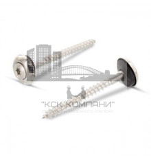 Art. 9087 A2 5,0X220 TX20 Шуруп c полупотайной головкой и двухсоставной шайбой, со свободной EPDM прокладкой (15 мм) и звездообразным шлицем TX (TORX) нержаве