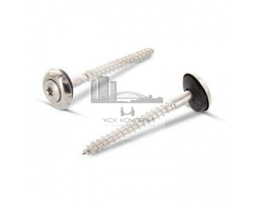 Art. 9087 A2 4,5X20 TX20 Шуруп c полупотайной головкой и двухсоставной шайбой, со свободной EPDM прокладкой (15 мм) и звездообразным шлицем TX (TORX) нержавею