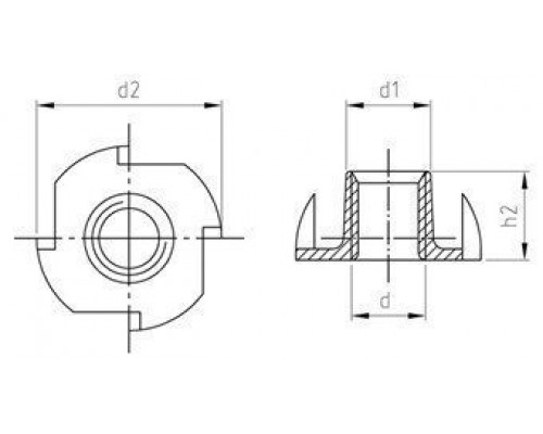 Art. 9260 A2 M 10X12 Гайка врезная из нержавеющей стали