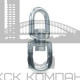 Art. 8254 A4 5 Вертлюг тип петля-петля нержавеющий  купить в Москве