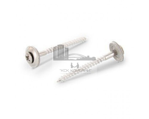 Art. 9167 A2 4,5X60 Z Шуруп по дереву с полупотайной головой с закрепленной EPDM-шайбой (15 мм), шлиц PZ