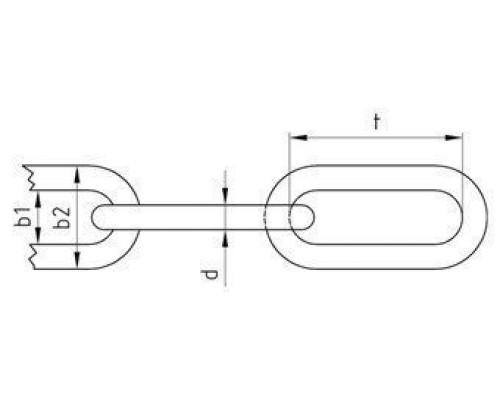 DIN 763 A4 8 X 52 Цепь сварная нержавеющая с длинными звеньями