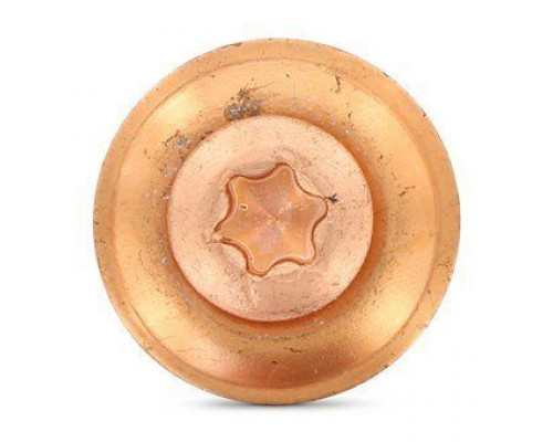 Art. 9287 A2-Cu 4,5X120 TX25 Шуруп по дереву с полупотайной головой с закрепленной EPDM-шайбой (15 мм), шлиц TX