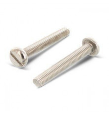 DIN 85 A4 M 2X12 Винт с цилиндрической скругленной головой и прямым шлицем нержавеющий