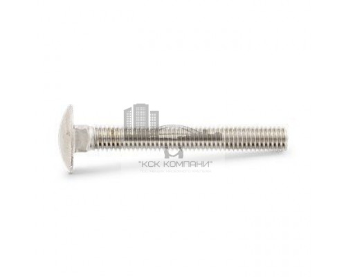 M 10X75/75 DIN 603 A2 Болт нержавеющий с квадратным подголовком, полукруглой головкой, полная резьба