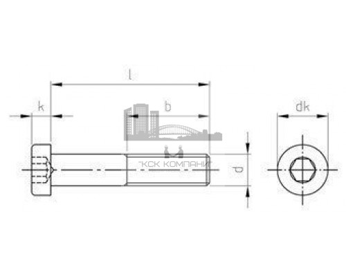 DIN 7984 A4 M 20X60 Винт с цилиндрической низкой головкой и внутренним шестигранником нержавеющий