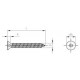 DIN 7982 A2 C 3,9X13 SQ1 Винт самонарезающий с потайной головкой с острым концом форма С и квадратным шлицем SQ нержавеющий