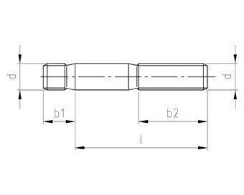 DIN 939 A2 M 22X80 Шпилька резьбовая с ввинчиваемым концом ~1.25d нержавеющая