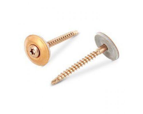 Art. 9388 A2-Cu 4,5X35 TX20 Шуруп по дереву c полупотайной головкой и EPDM-шайбой (20 мм) шлиц TX  купить в Москве
