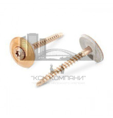 Art. 9388 A2-Cu 4,5X35 TX20 Шуруп по дереву c полупотайной головкой и EPDM-шайбой (20 мм) шлиц TX