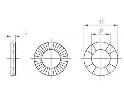 Art. 9211 A4 5,4X10,8X2 Шайбы большие клиновые