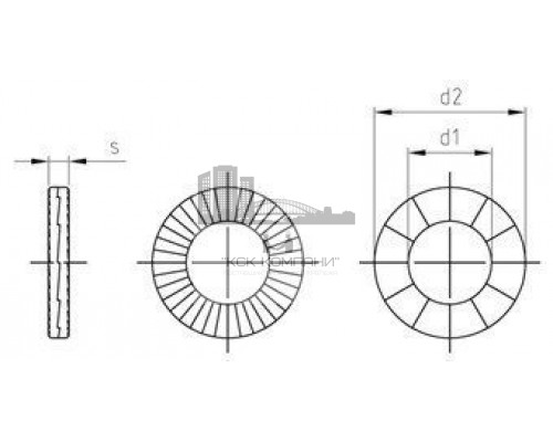 Art. 9211 A4 6,5X13,5X2 Шайбы большие клиновые
