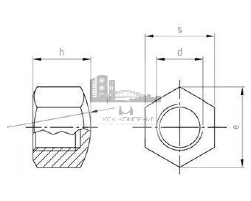 DIN 917 М27 SW41 A2 Гайка нержавеющая колпачковая шестигранная (накидная)