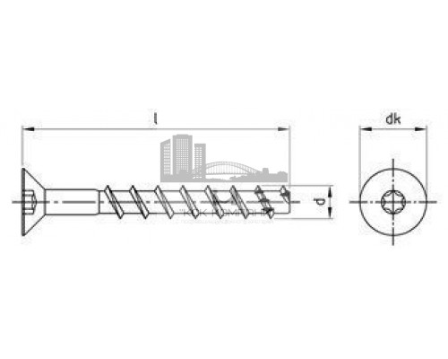 12X90/5 TX50 Art. 9001 A4 Болты нержавеющие с потайной головкой ETA-15/0514  купить в Москве