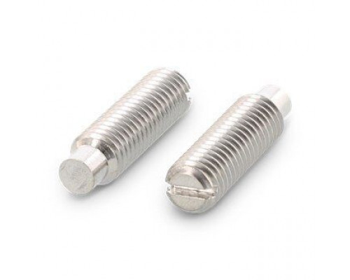 DIN 417 AISI 303 M 3X3 Винт установочный с прямым шлицем и цилиндрическим концом нержавеющий