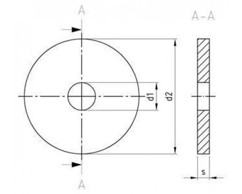 DIN 1052 A2 22X80X8 Шайба строительная увеличенная плоская для деревянных конструкций DIN 1052 A2 22X80X8 Шайба строительная увеличенная плоская для деревянных конструкций