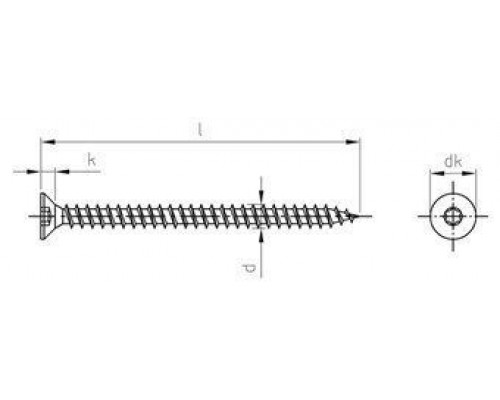 Art. 9047 A2 10,0X80 TX40 Саморез универсальный с потайной головой и шлицем TORX нержавеющий Art. 9047 A2 10,0X80 TX40 Саморез универсальный с потайной головой и шлицем TORX нержавеющий