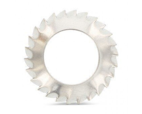 DIN 6798 A2 V 13,0 Шайбы тип V с внешними зубьями для винтов с потайной головкой стопорные пружинные