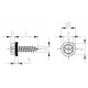 DIN 7976 A2 C 4,8X13 SZ, EPDM-washer 12 мм Саморез с шестигранной головкой, шлицем SL и EPDM прокладкой (12 мм)