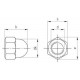 DIN 1587 A4 M 12X1,5 A/F 19 Гайка высокая нержавеющая шестигранная
