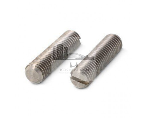 DIN 551 AISI 303 M 2,5X12 Винт с плоским концом и прямым шлицем нержавеющий установочный