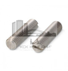 DIN 551 AISI 303 M 2,5X16 Винт с плоским концом и прямым шлицем нержавеющий установочный