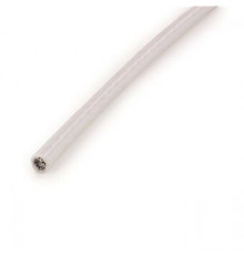 DIN 3055 в ПВХ оболочке A4 5,0/7,0 мм Трос для ограждений с покрытием непрозрачным белым ПВХ и плетением 7х7 нержавеющий