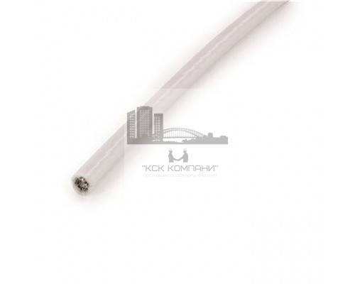 DIN 3055 в ПВХ оболочке A4 6,0/9,0 мм Трос для ограждений с покрытием непрозрачным белым ПВХ и плетением 7х7 нержавеющий