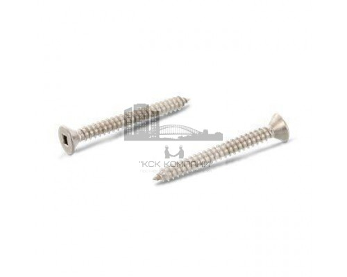 DIN 7982 A2 C 4,2X25 SQ2 Винт самонарезающий с потайной головкой с острым концом форма С и квадратным шлицем SQ нержавеющий