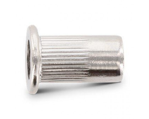 Заклепка М6х14.5мм Art. 1025 A2 нержавеющая с увеличенным цилиндрическим бортиком и насечками, резьбовая