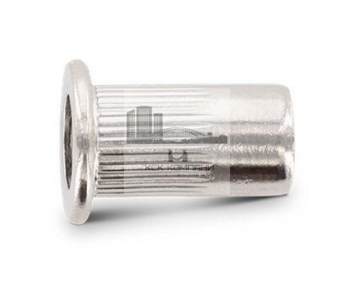 Заклепка М4х11.5мм Art. 1025 A4 нержавеющая с увеличенным цилиндрическим бортиком и насечками, резьбовая