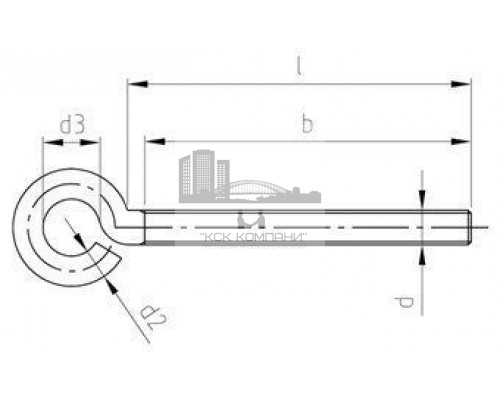 Art. 9078 A2 M6X30 Винт с кольцом и метрической резьбой нержавеющий