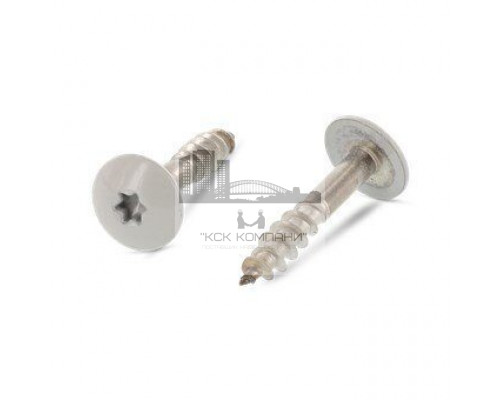 Art. 9086 A2 4,8X25 TX20 - RAL 7038 Саморез с расширенной низкой полукруглой головкой, неполной резьбой и звездообразным шлицем TX