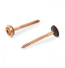 Art. 9087 A2-Cu 4,5X40 TX20 Шуруп c полупотайной головкой и двухсоставной шайбой, со свободной EPDM прокладкой (15 мм) и звездообразным шлицем TX (TORX) нержав