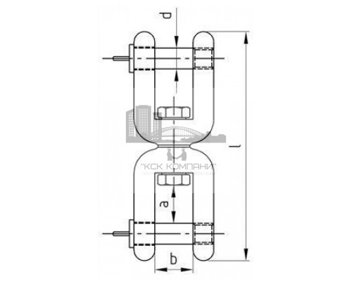 Art. 8256 A4 13 Вертлюг грузоподъемный тип вилка-вилка нержавеющий  купить в Москве