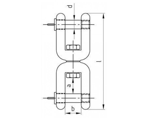 Art. 8256 A4 19 Вертлюг грузоподъемный тип "вилка-вилка" нержавеющий