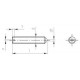 DIN 553 AISI 303 M 10X25 Винт установочный нержавеющий с коническим концом и прямым шлицем