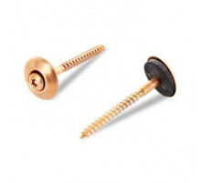 Art. 9089 A2-Cu 4,5X20 TX20 Шуруп по дереву с полупотайной головой с незакрепленной EPDM-шайбой (25 мм), шлиц TX